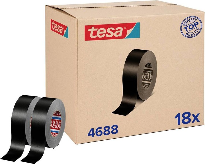 Immagine prodotto tesa tesaband 4688 Standard 04688-00000-00 Nastro adesivo in tessuto nero (L x L) 50 m (50 mm)