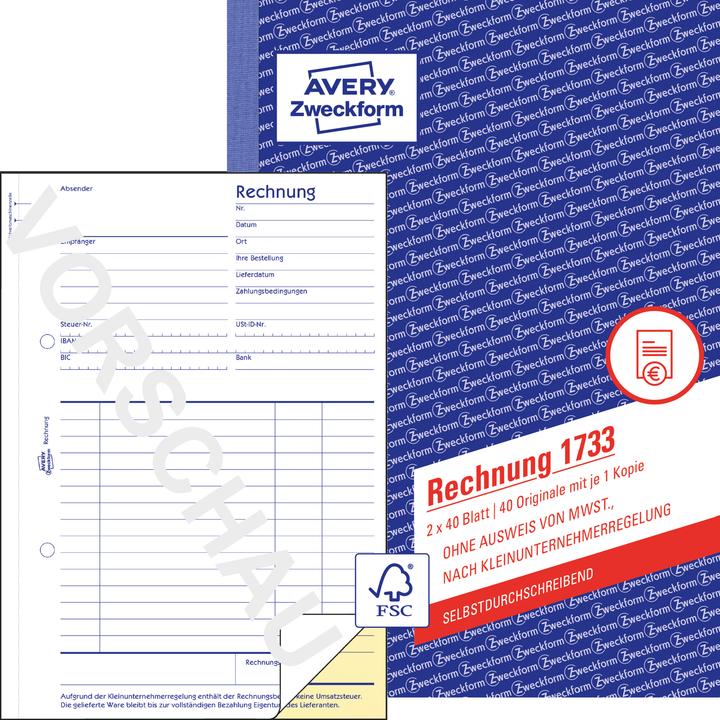 Actual product image Avery Invoice (40 x)