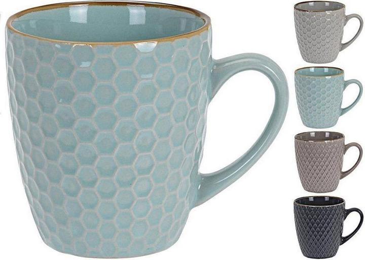 Actual product image Excellent Houseware Set of coffee cups good 300 ml Geometric (300 ml, 4 x)