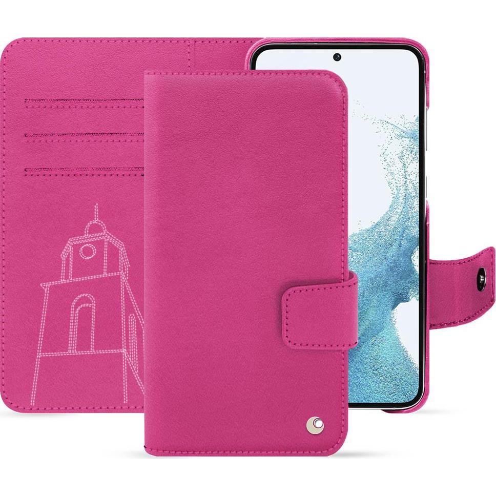 Noreve Lederschutzhülle Samsung Galaxy S23 (Samsung Galaxy S23), Smartphone Hülle, Rosa