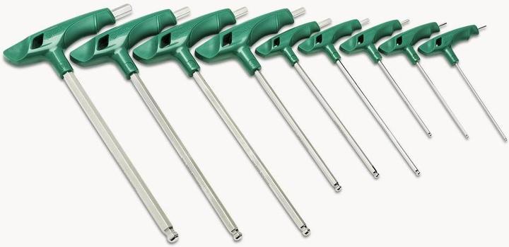 Actual product image SATA 9 pcs. T-handle ball-head hexagon socket spanner set