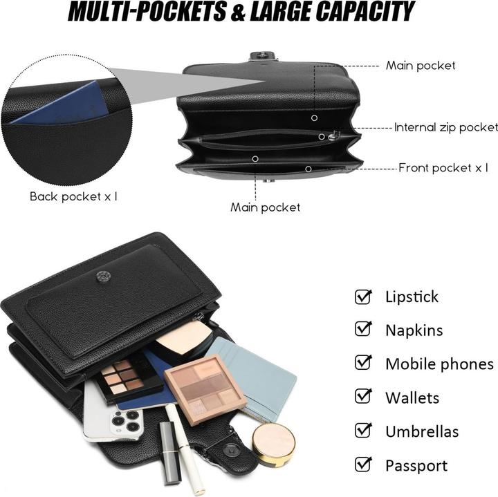 Produktbild Only-Bags.Store Umhängetasche mit Kette Umhängetasche Umhängetasche Handtasche kleine Umhängetasche Umhängetasche