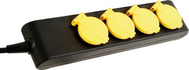 Image du produit Perel 4-FACH-STECKDOSENLEISTE - IP44 - CABLE : 1.5 m - CONTACT DE PROTECTION (SYSTÈME ALLEMAND) (4x, CEE 7/3, 1.50 m)