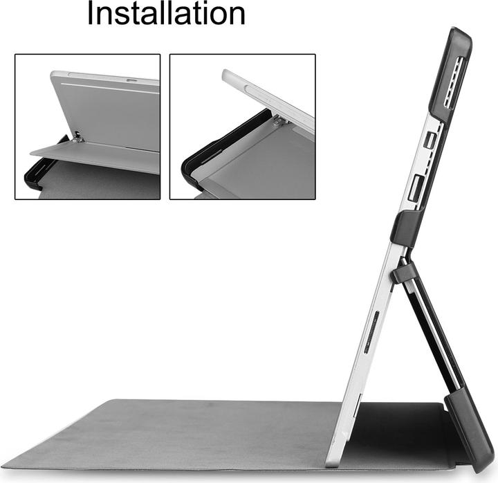 Produktbild Lobwerk Hülle für Microsoft Surface Pro 4 5 6 7 mit 12.3 Zoll Smart Cover Etui mit Standfunktion und Auto Sl