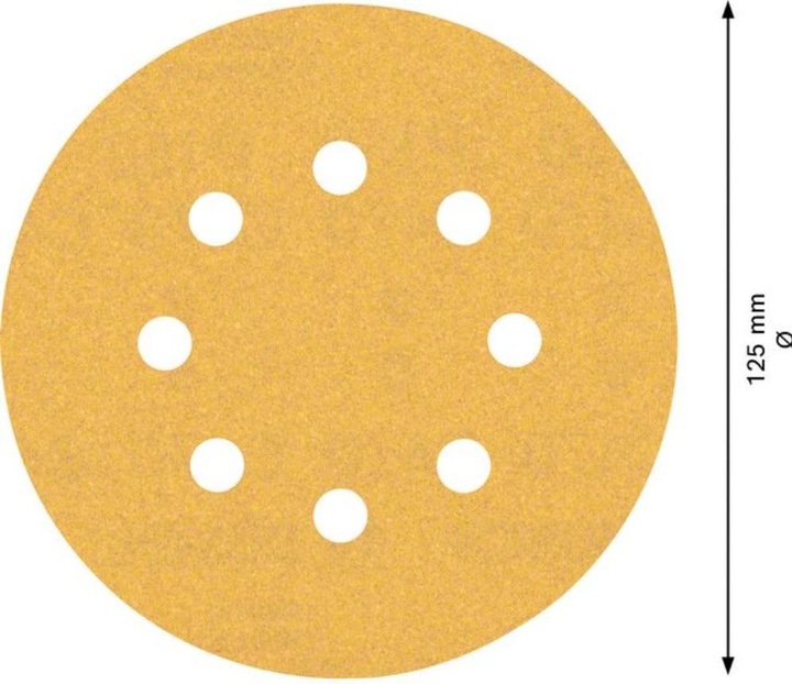 Produktbild Bosch Professional Zubehör EXPERT C470 Schleifpapier mit 8 Löchern für Exzenterschleifer, 125 mm, G 150, 50-tlg. (150)
