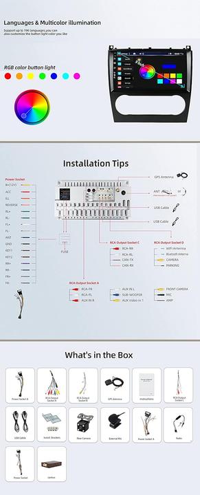 Produktbild Generic Autoradio Android 13, 9 Zoll für Mercedes-Benz C-Class (Android Auto, Apple Carplay, MirrorLink)