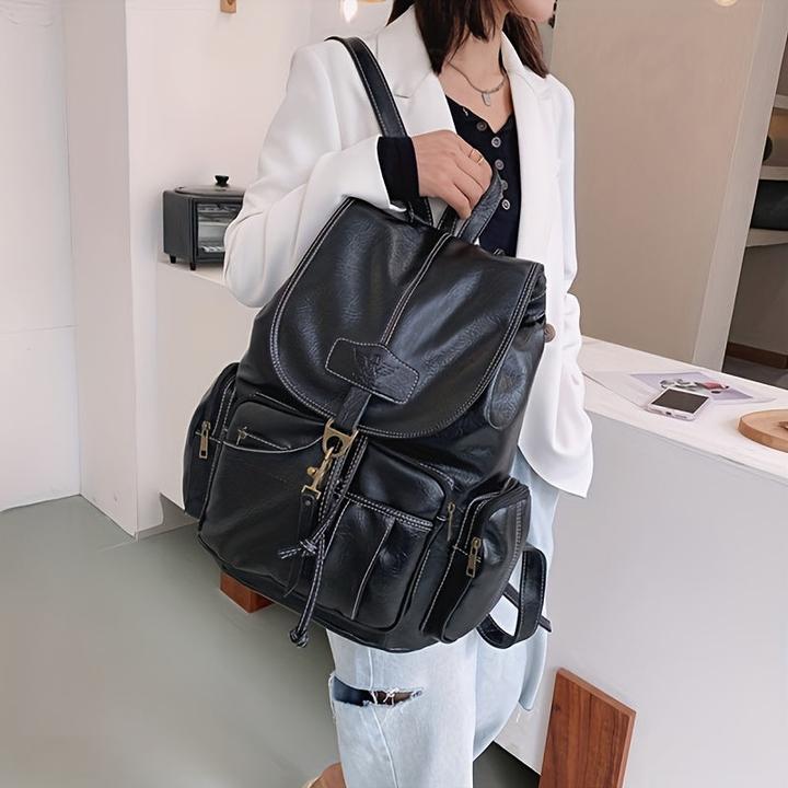 Immagine prodotto Only-Bags.Store Zaino in pelle PU vintage, borsa da viaggio dal design alla moda, versatile per tutti i giorni e