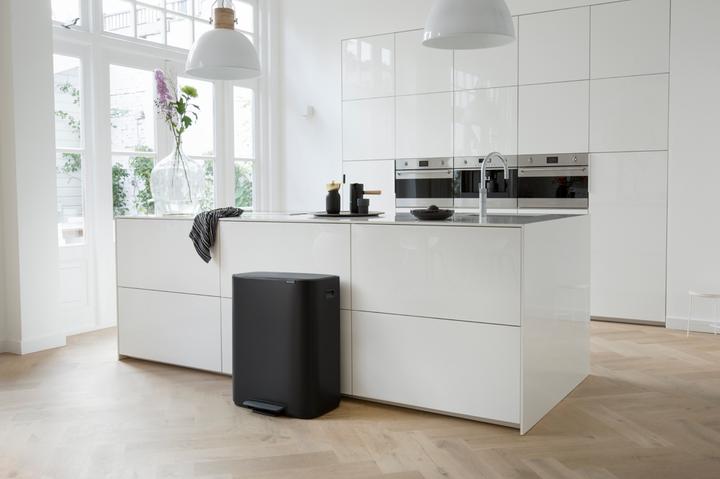 Actual product image Multimatic Pedalspand Brabantia BO 2x30 litres Matt Sort (60 l)