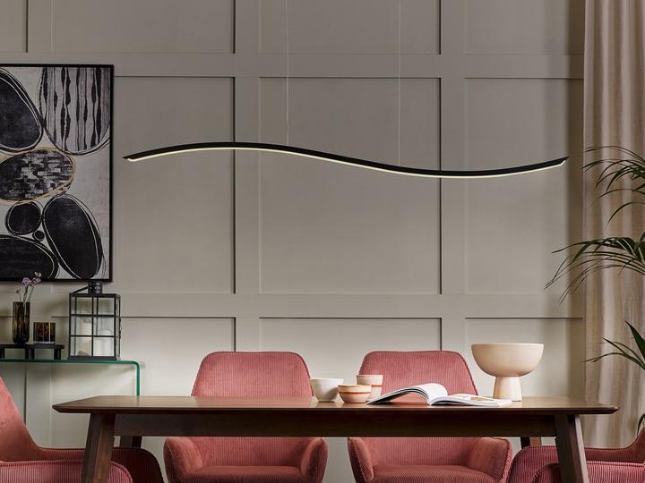 Produktbild Beliani Hängeleuchte LED schwarz Wellenform CALAO (1250 lm)