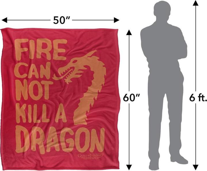 Produktbild Game of Thrones Decke Fire Cannot Kill A Dragon (152 x 127 cm)