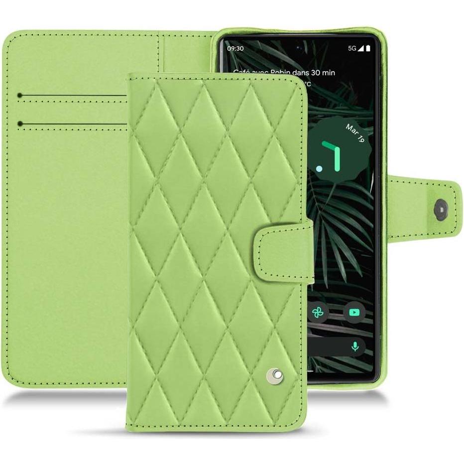 Noreve Lederschutzhülle Wallet (Google Pixel 6 Pro), Smartphone Hülle, Grün