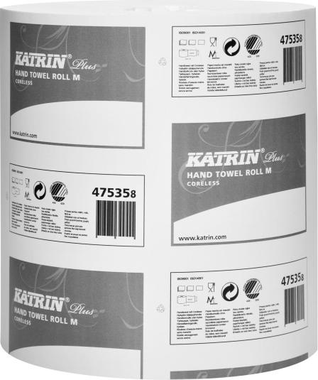 Actual product image Katrin Aftørringspapir Plus M 1-la 20,5cmx280m 6rl 475355 (6 Ruller)