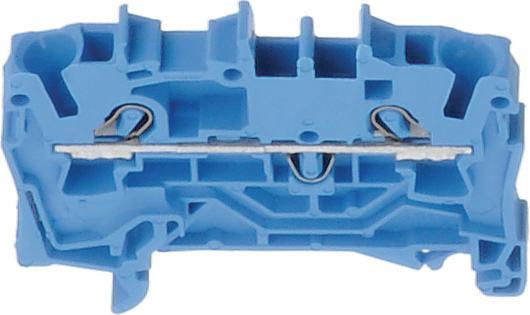 Actual product image Wago DIN rail terminal 2x2.5mm2 blue