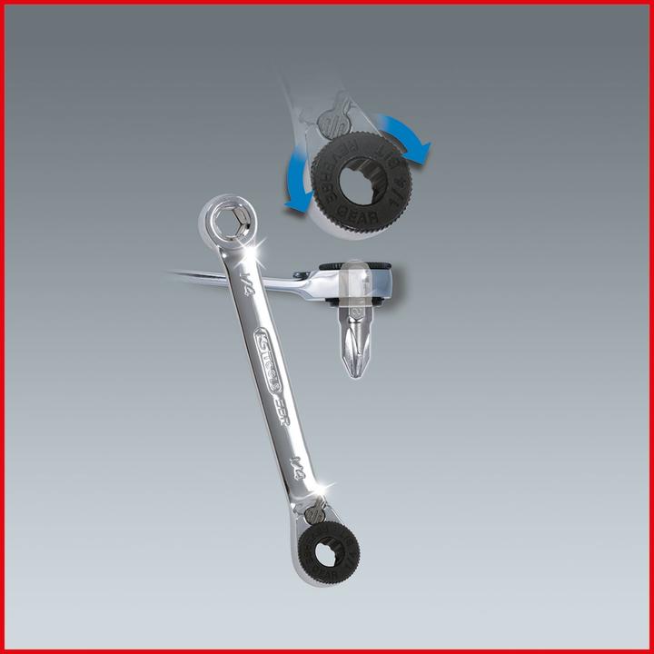 Actual product image KS Tools GEARplus Mini Bit Switch Ratchet Ring Wrench