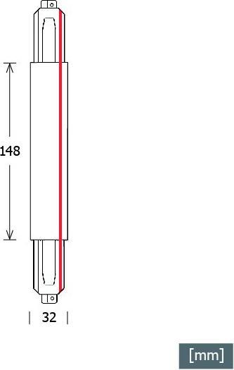 Actual product image LTS Longitudinal connector with feed grey ST-A I/9010 grey