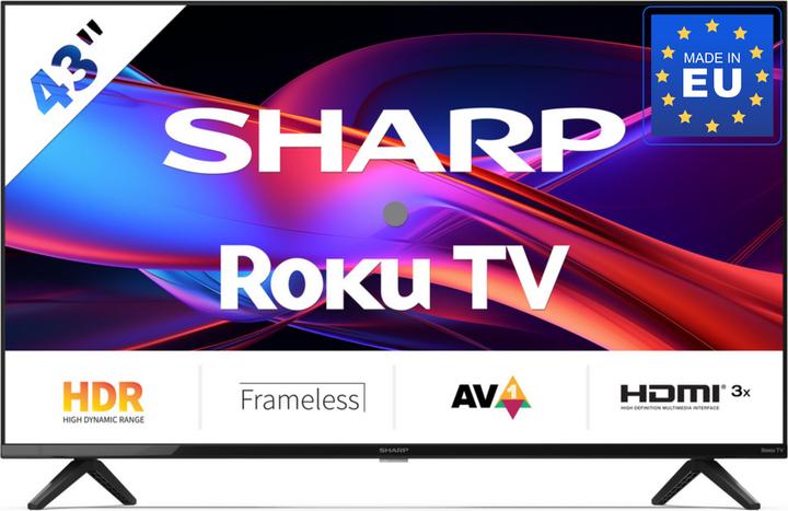 Sharp 43GD2225E 43" FHD Roku Smart TV schwarz (43", LCD, Full HD)