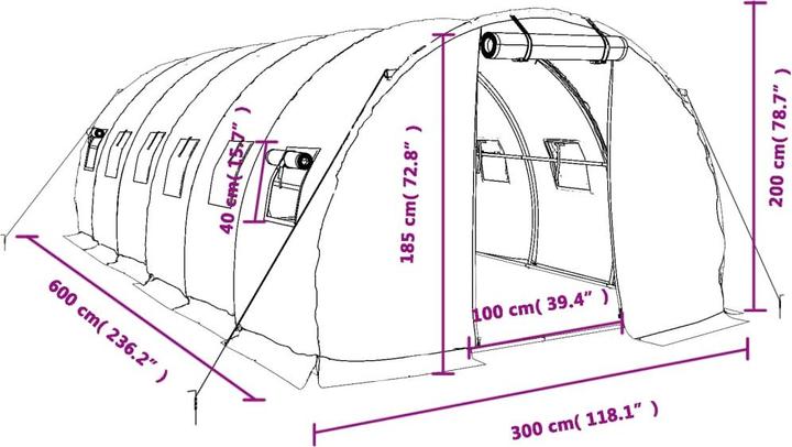 Actual product image vidaXL Gewächshaus