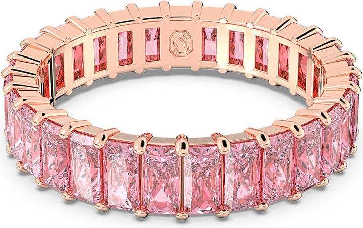 Produktbild Swarovski Matrix Ring Baguette Schliff Rosa Roségold (50)