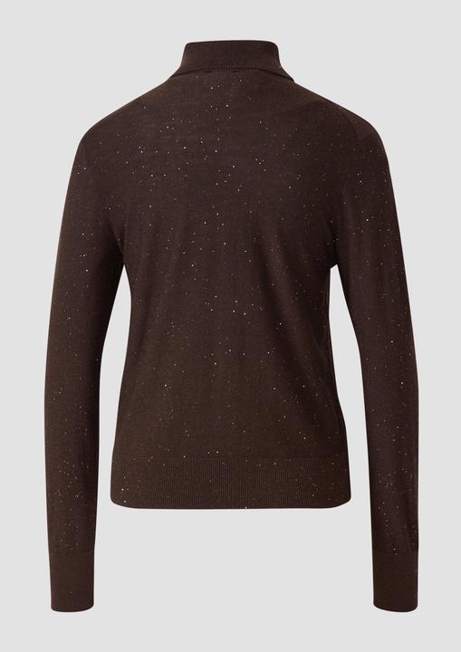 Produktbild s.Oliver Strickpullover Rollkragenpullover mit feinen Pailletten (32)