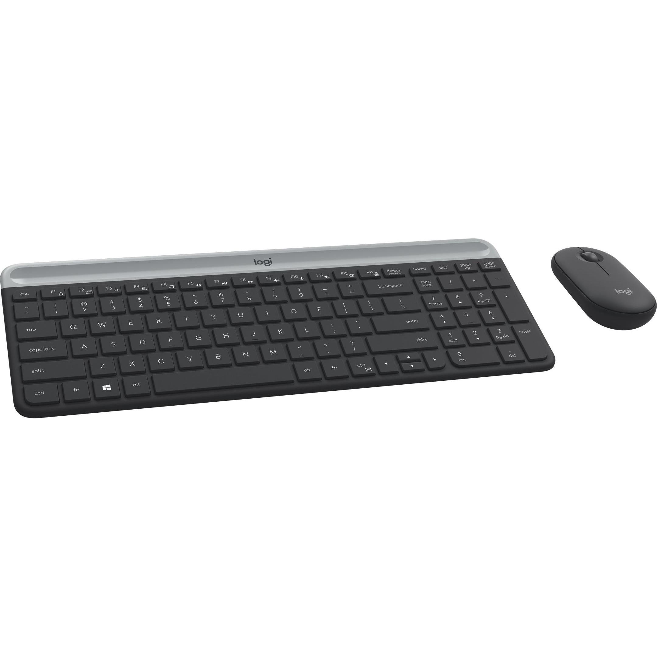 Logitech Grigio Mk470 (Fr, Senza Fili), Tastiera,