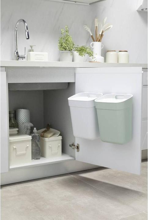 Actual product image Curver Kosz Do Segregacji śmieci 10l /Zielony/ Jasny Szary (10 l)