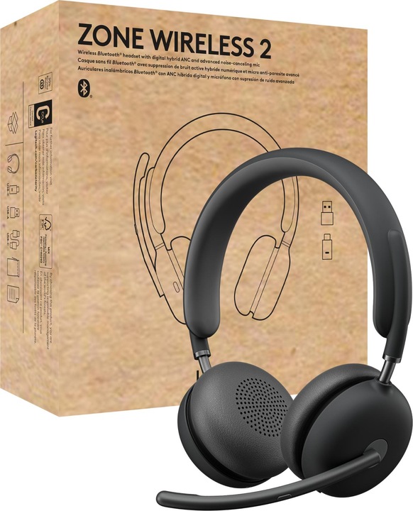 Logitech Zone Wireless 2 (Kabelgebunden, Kabellos, USB-C)