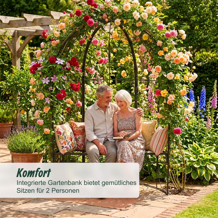 Produktbild Relaxdays Gartenbank Rankbogen