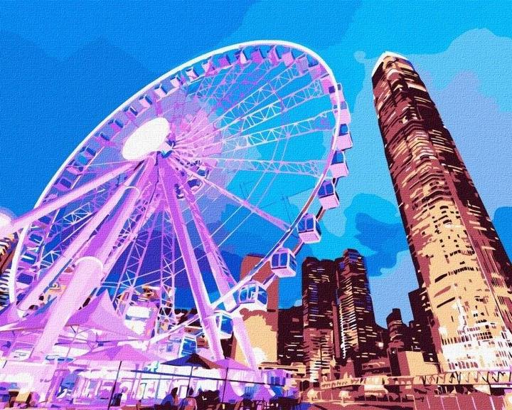 Produktbild Ideyka Malen nach Zahlen - Hongkong bei Nacht 40x50cm