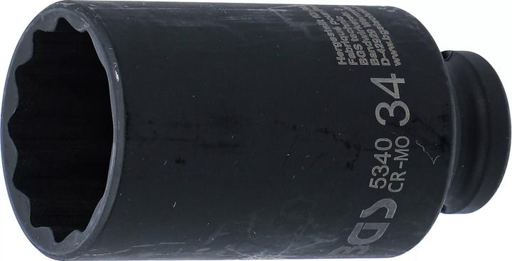 Image du produit BGS Douille à choc, douze pans | 12,5 mm (1/2") | 34 mm (34 mm)