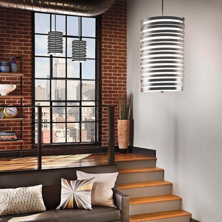 Actual product image Elstead Lighting Roswell pendant light E27 single 39cm brushed nickel (E27)