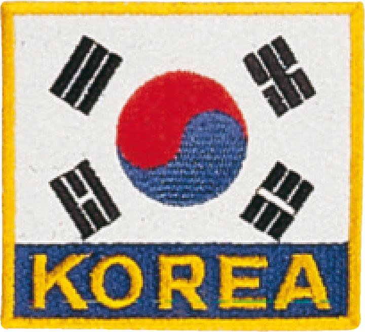 Actual product image Kwon Embroidery flag badge corée du sud