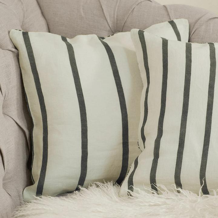 Produktbild Loberon Kissenhülle 2er Set Espritique grau/beige (40 x 40 cm)