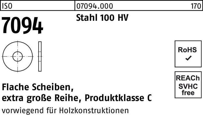 Image du produit Rondelle ISO 7094 42 acier 100 HV