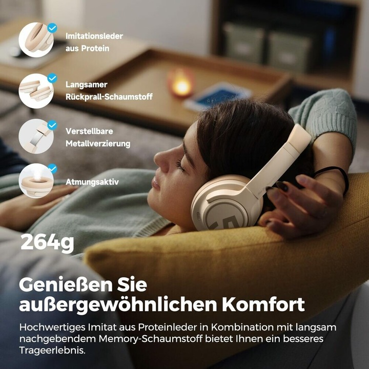 Image du produit Soundpeats Casque Space Overhead- beige (Sans fil)