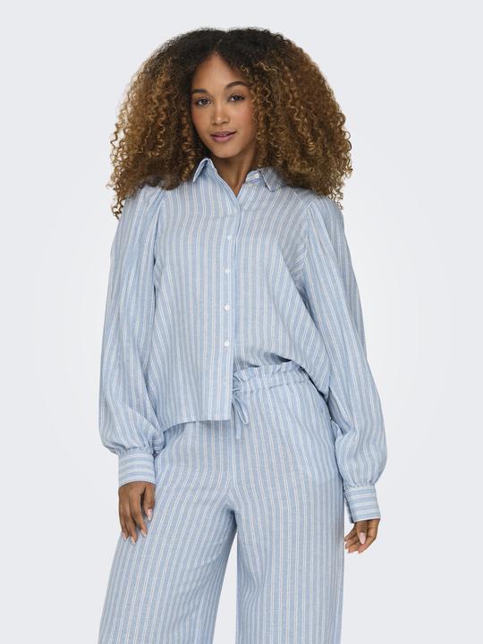 Produktbild Only Locker geschnitten Button-Down Kragen Puffärmel Hemd Hemd (M)