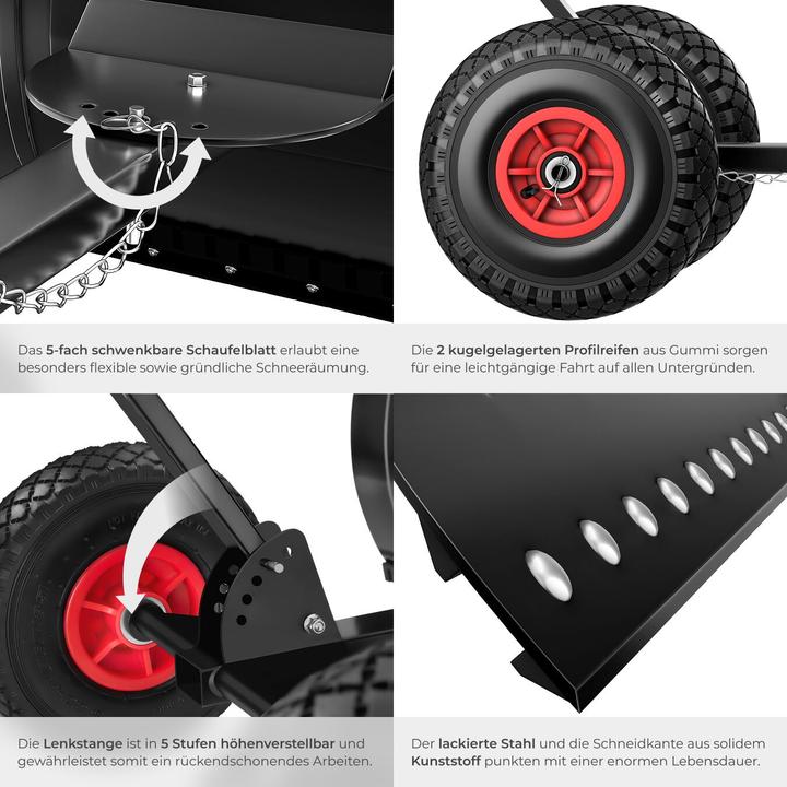 Actual product image tectake Schneeschaufel Muttler, ergonomisch, Luftreifen mit Profil