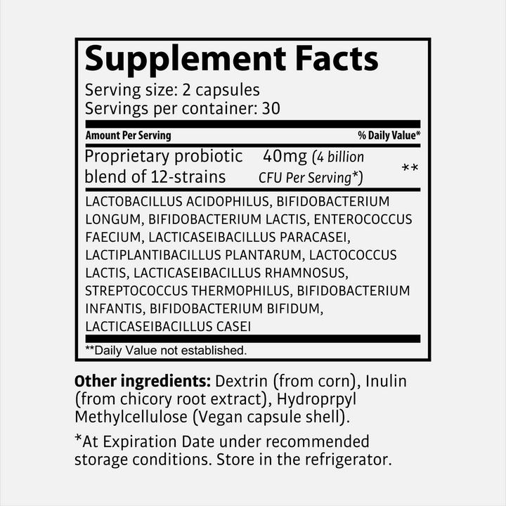 Nutritional values and ingredients Tasnim Pro Darm ESL - Lactic Acid Bacteria - 60 Capsules (60 Piece, Capsules)