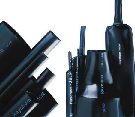 Actual product image Raychem Heat shrink tubing with adhesive Ø85/25-1000mm MWT centre panel black