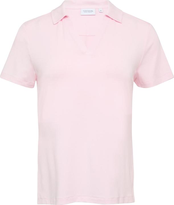 Comma T-Shirt Jersey-Poloshirt aus Viskosemix