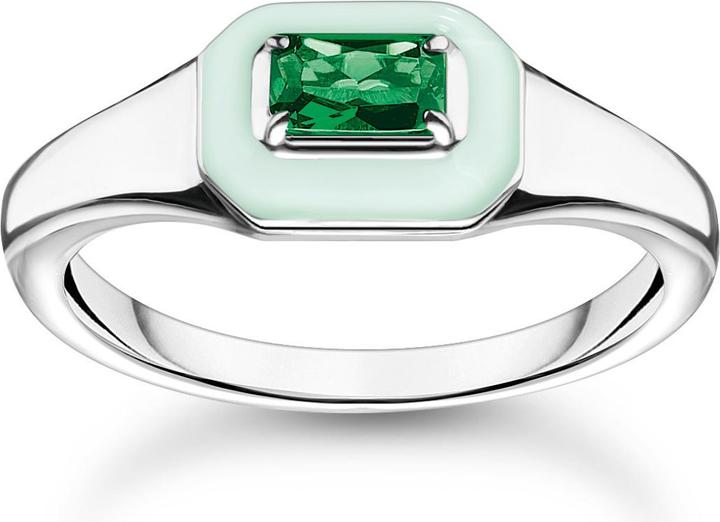 Produktbild Thomas Sabo Ring mit Grünem Stein Silber (56, 925 Silber)