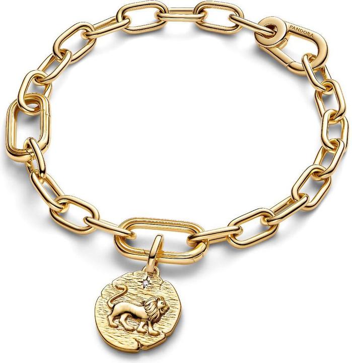 Image du produit Pandora Breloque médaillon lion (plaqué or jaune 585/- (14 carats), Alliage métallique)