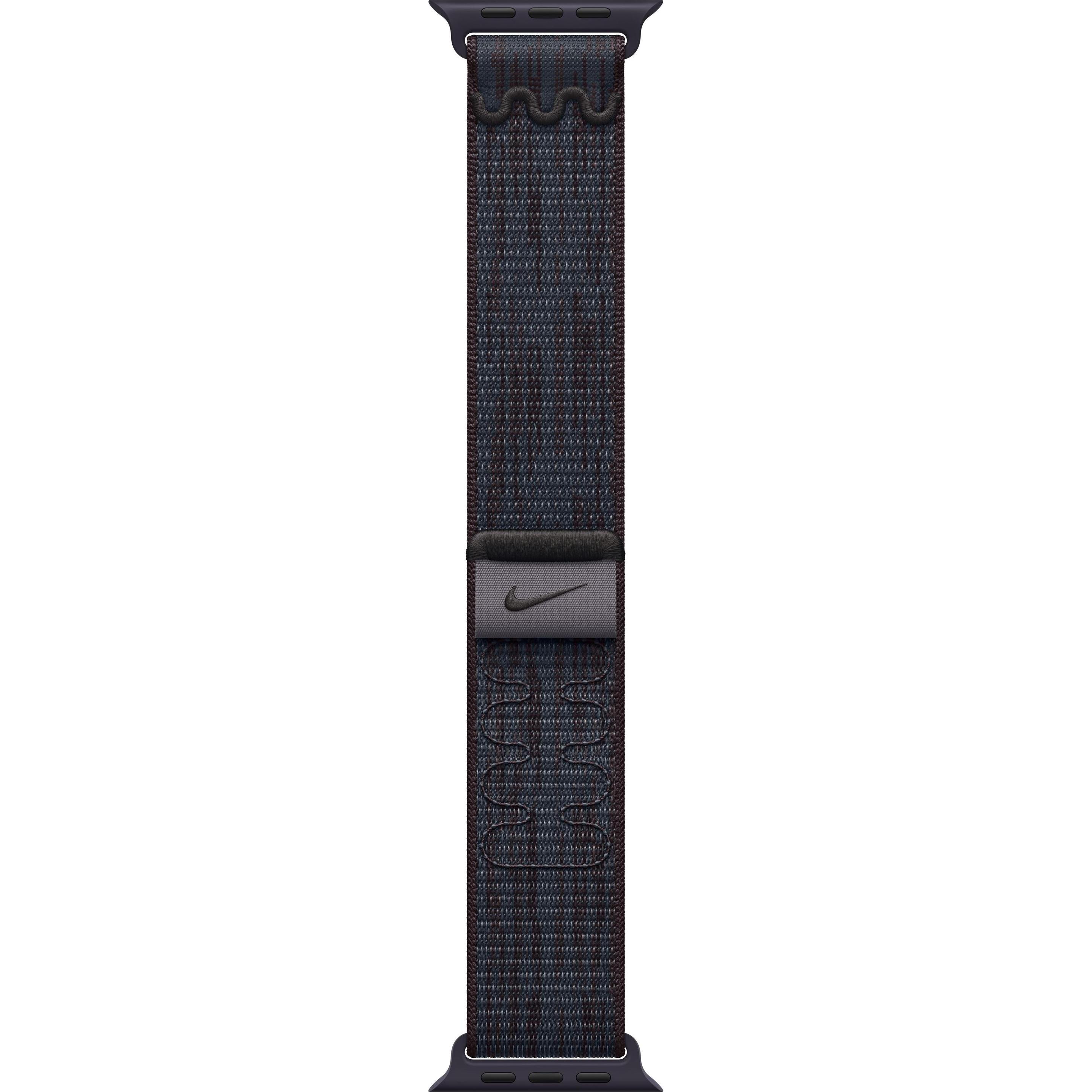 Apple Nike Sport Loop (46 mm, Nylon, Apple Watch Ultra 2, Apple Watch Series 10, Apple Watch SE 2024), Uhrenarmband, Sch...