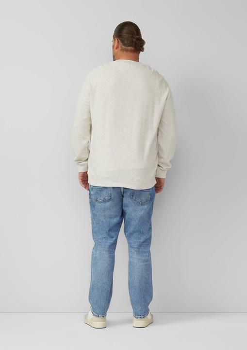 Produktbild s.Oliver Sweatshirt Strukturiertes Sweatshirt mit Rippbündchen (4XL)