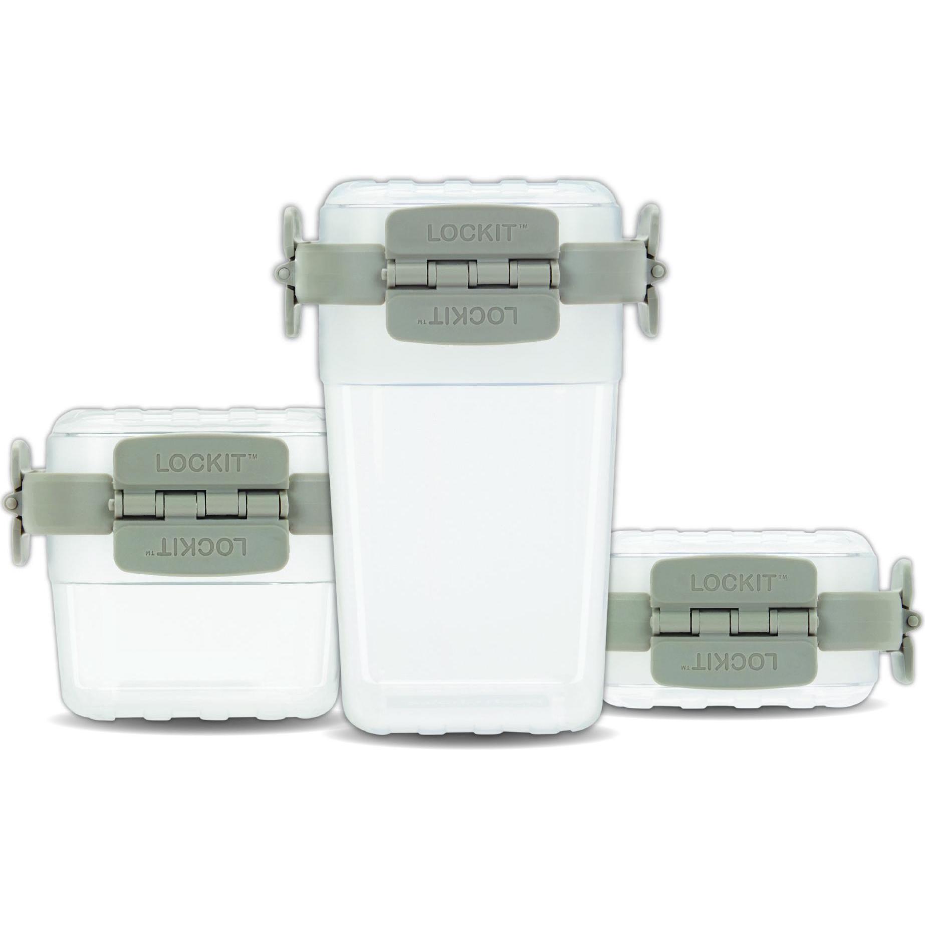 LOCKIT Fridge Square, 9-teilig, Contenitore per alimenti