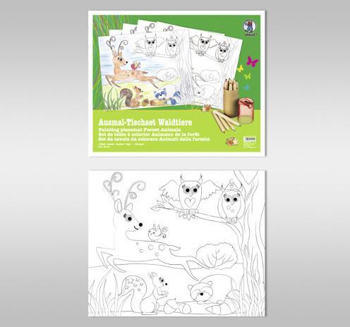Produktbild Ursus Ausmaltischset Waldtiere