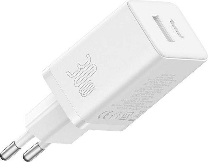Image du produit Baseus Cube, 30W, 2.4A, 1 x USB-A - 1 x USB-C, blanc (30 W, 2 ports)
