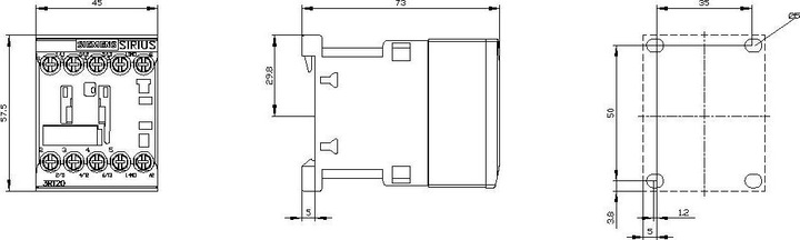 Actual product image Siemens Contactor 7,5kW 230Vac size 00