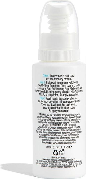 Produktbild Bondi Sands Pure Self Tanning Face Mist (Selbstbräunungsspray, 70 ml)