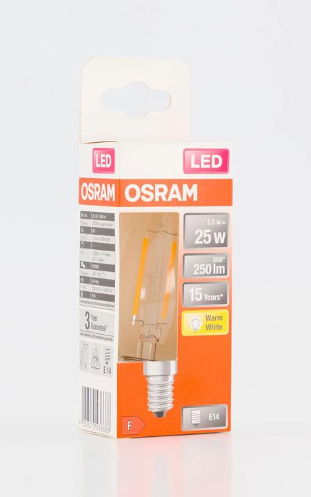 Produktbild Osram Led Retrofit Classic B (E14, 2.50 W, 250 lm, 1 x, F)