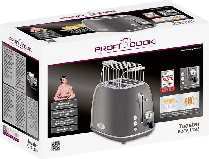 Produktbild Proficook Toaster PC-TA 1193 Anthrazit/Edelstahl